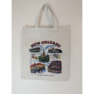 Vintage New Orleans City Sights Tote Bag